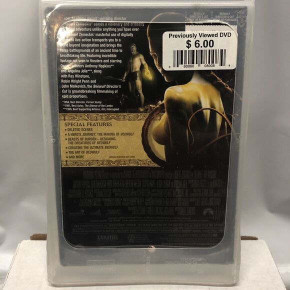 Beowulf DVD, 2008, Unrated Directors Cut Security Packaging Previously Viewed - Picture 4 of 6